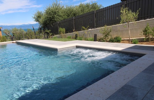 Lazise Villa | Terrace 1. Two-bedroom cottage with pool, lake and cottage views