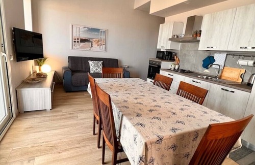 Marina di Palma Apartment | Terrace with sunrise view. 1 minute walk to the beach. A/C