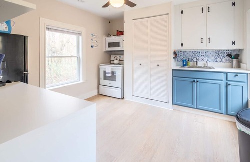 Charles City House | The Bike Path House! Cozy 2 BR w/Fireplace