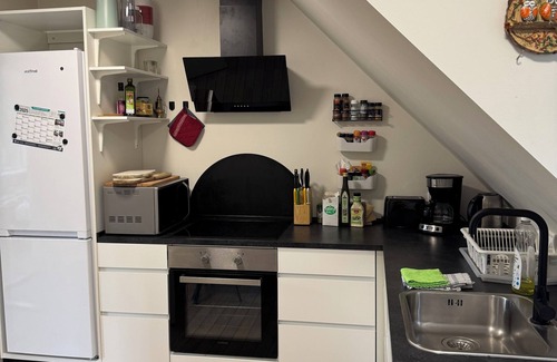 Odense Apartment | The Butterfly - Elegant Odense Retreat with Rooftop Views & Room for 7