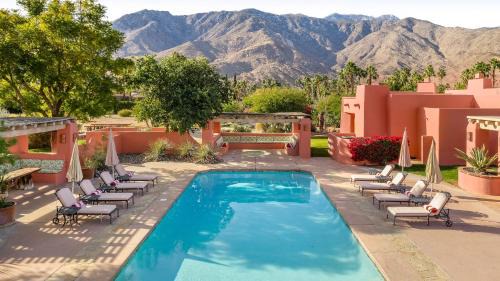 Palm Springs Villa | The Pond Estate by AvantStay Maximalist Designer Compound w 2 Casitas Indoor Outdoor Pools Tennis Court Gorgeous Mountain Views 12k sqft