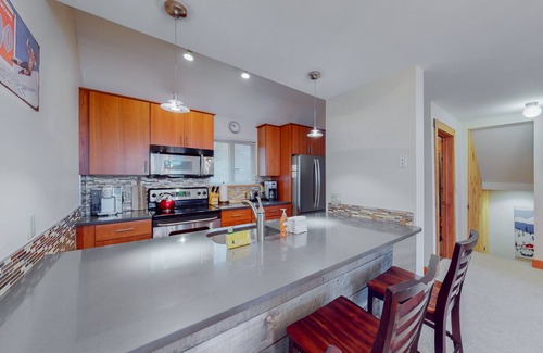 Ludlow Condo | Three-story, ski-in/out condo with mountain view - dog-friendly