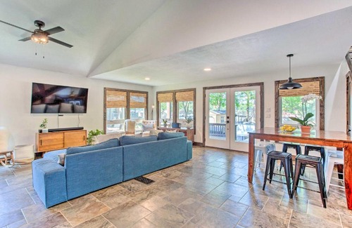 Tool House | Tool Waterfront Home with Hot Tub and Fire Pit!