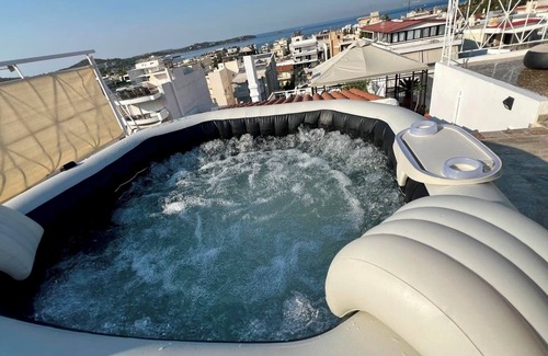 Voula Apartment | Top floor spa seaview apartment