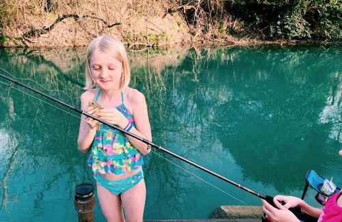 Seguin Other | Tranquil Family Vacation by a Creek: Luxury Tented Cabin in Seguin, Texas