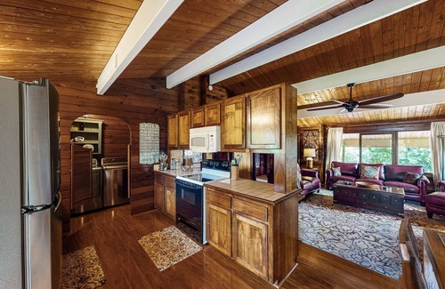 Volcano House | Tranquil home on 1.82-acres with lanai, free WiFi, W/D, and gas fireplace