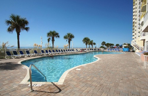 Atlantic Beach Condo | Tropical oceanfront resort with shops, restaurants, pools, lazy river--paradise!