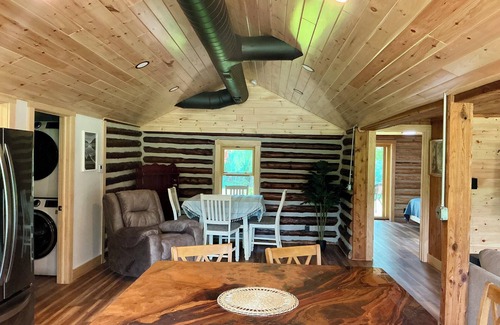 Mayfield Cottage | Trout Hollow Waterfront Cabin 2 BR, Sleeps 6, Riverfront Hottub Traverse City Mi
