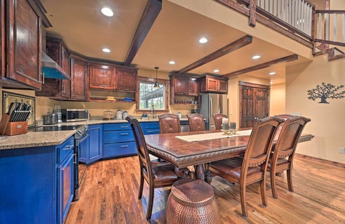 Broken Bow Cottage | Tudor-Style Broken Bow Cottage w/Hot Tub & Decks!