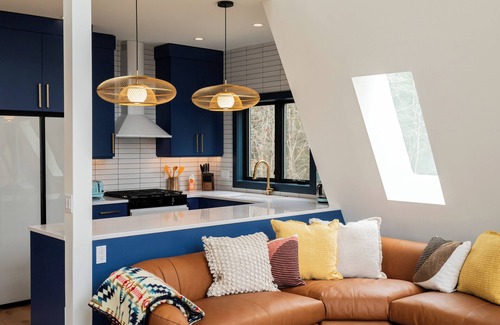 Fennville Cabin | Twin Peaks A-Frame East. Private In-ground Pool. 5 Bed, 2 Bath modern cabin.
