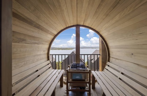 Hollister House | Two homes (sleeping 51) golf simulator, outdoor sauna, hot tub & fire table