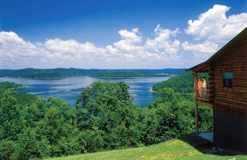 Sylvan Shores Cabin | Two Story Beaver Lake Cabin, Mountain Top lakeview with dock & SPECTACULAR VIEW!