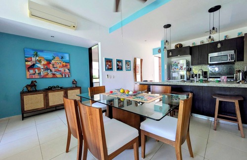 Akumal Condo | Two-story Corner Penthouse-Huge Private Rooftop Patio. Sleeps 6. 2 free bikes!