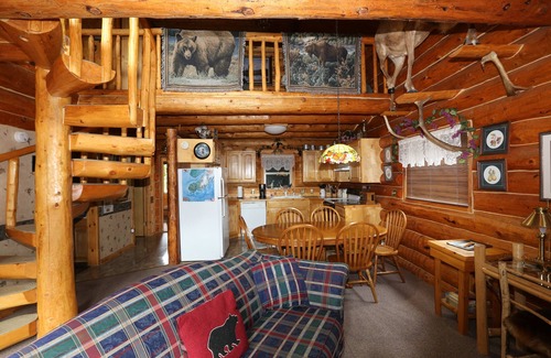Anchor Point House | Unique Alaskan log home in trees & wild flowers on 14-acre private homestead.