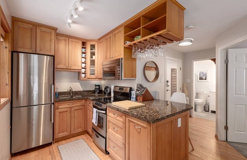 Whistler Creekside House | Updated, bright & cozy corner unit with private bike/ski storage and free parking