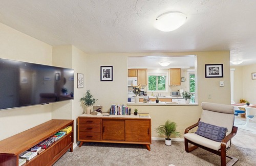 Friendly House | Upper level of duplex with a large deck & mountain view - dog friendly for 1 dog