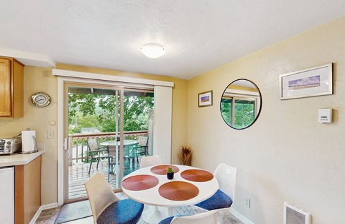 Friendly House | Upper level of duplex with a large deck & mountain view - dog friendly for 1 dog