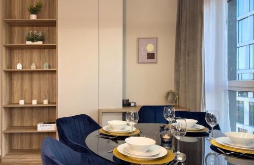 Katowice Apartment | Urban Apartments SkyLine 25th floor No 05 Global, Free Garage, Self Check-in, No Deposit
