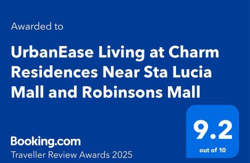 Pasig Apartment | UrbanEase Living at Charm Residences Near Sta Lucia Mall and Robinsons Mall
