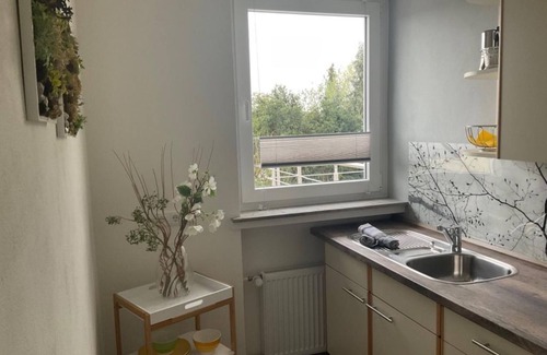 Bad Pyrmont Apartment | Vacation apartment "Aussichtsreich" - apartment/apartment, shower, WC, 1 bedroom