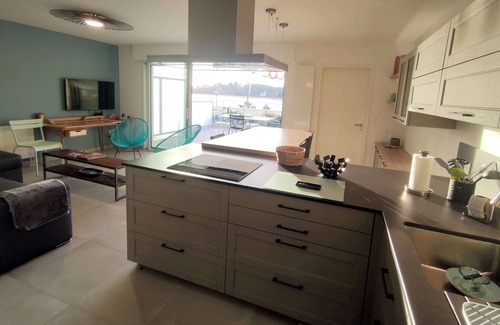 Guidel-Plages Apartment | Very nice luxury apartment with full sea view, bakery and shops on foot