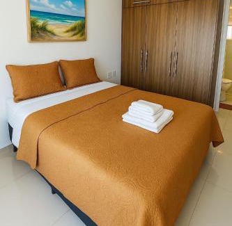 Antonio Diogo Apartment | VGFUN-447 3 quartos 2 wcs Vista Mar Pé na Areia Praia do Futuro