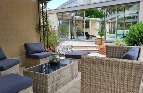 Morannes sur Sarthe-Daumeray House | Villa ALL COMFORT, PRIVATE SWIMMING POOL, jacuzzi, not overlooked, 4000 hectares