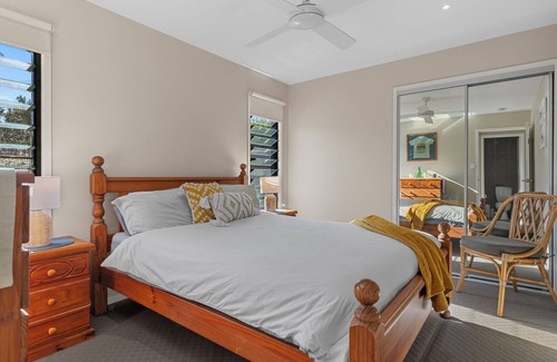 Tin Can Bay House | Views of the bay from this modern townhouse with pool!