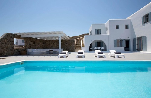 Xilokeratidi Villa | Villa Anemos, Sea view of Mykonos