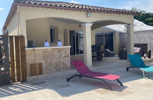 Serignan Villa | Villa Clemati, 140m2, Climatisation, Piscine 11m/5, 4 Chambres, Plage à 4 km