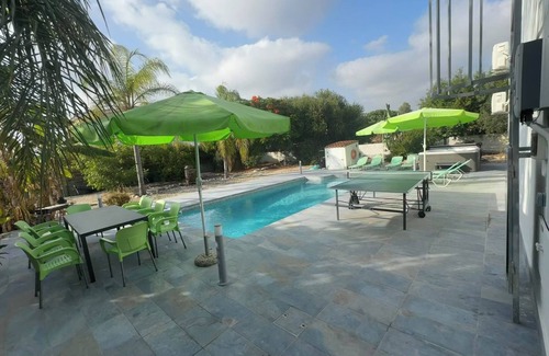 Pegeia Villa | Villa Coralia Gardens 1km From Coral Bay Beach With Jaguzzi And Heated Pool