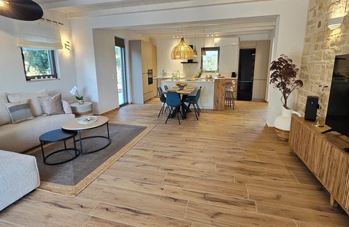 Asteri Villa | Villa Ephelia, relaxation in the olive grove, with sea view,nPool can be heated.