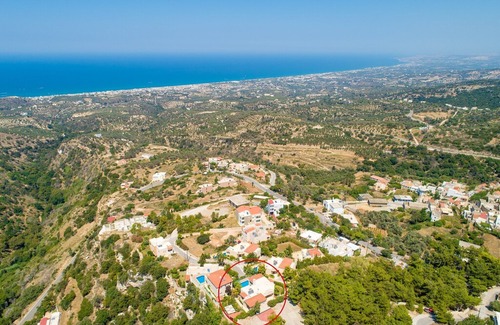 Roussospiti Villa | Villa Ilia: Large Private Pool, Sea Views, A/C, WiFi
