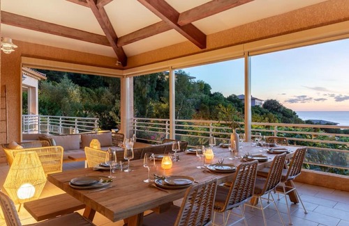 Albitreccia Villa | Villa Montobello - Piscine chauffée et vue mer
