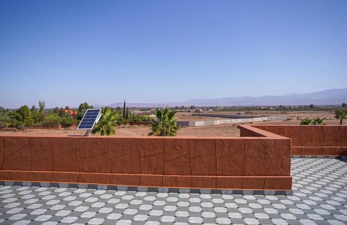 Sidi Abdallah Ghiat Villa | VILLA NOÛR PALACE with jacuzzi pool in Marrakech, Quiet, view of the High Atlas mountains