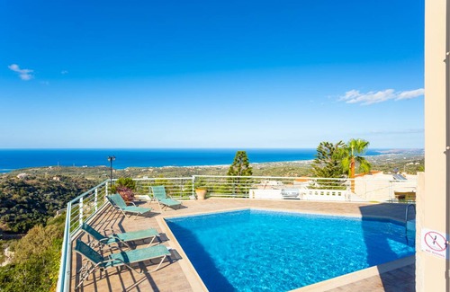Roussospiti Villa | Villa Selini: Private Pool, Sea Views, A/C, WiFi, Eco-Friendly
