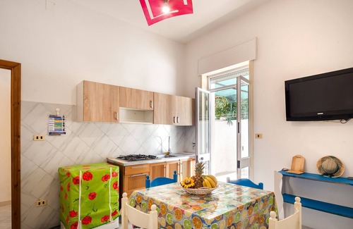 Torre Lapillo Villa | Villa Telia Directly on the Beach with Terrace; Pets Allowed, Parking Available
