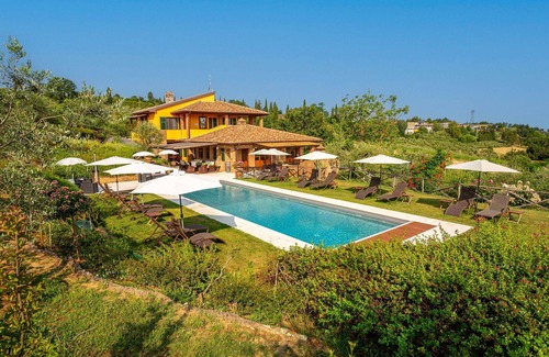 Montaione Villa | Villa with pool, A/C, WIFI, TV, patio, pets allowed, panoramic view, close to San Gimignano