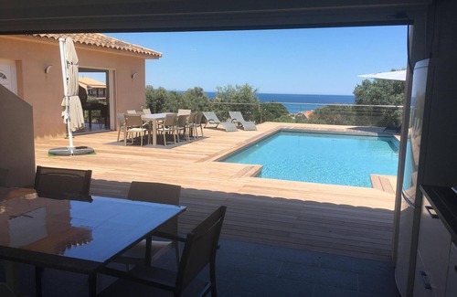 Solenzara Villa | Villa with sea view, spacious, quiet, private heated pool renovated in 2025