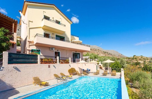 Vlachiana Villa | Villa Zeus: Large Private Pool, Sea Views, A/C, WiFi