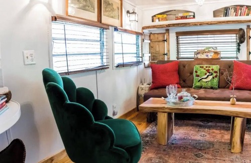 Glen Rose House | Vintage Spartan RV. River Access.