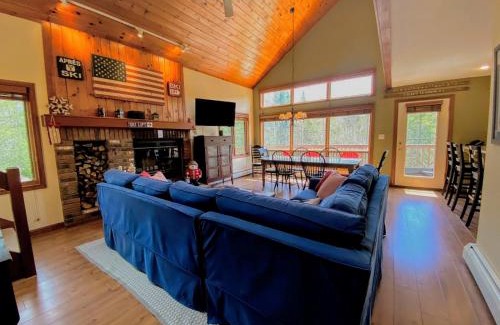 Bretton Woods Villa | W8 Mount Washington Place Townhome great slope views fireplace large deck yard and ping pong