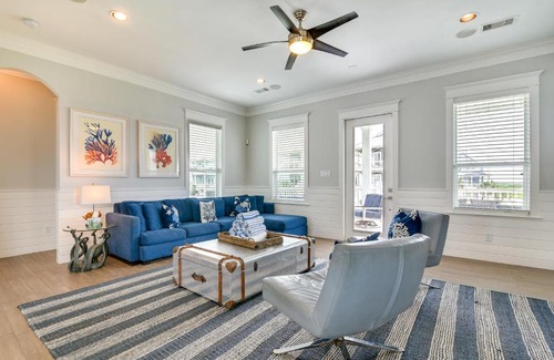 Beachside Village House | Walk to Ocean Beach House with 2 Decks in Galveston