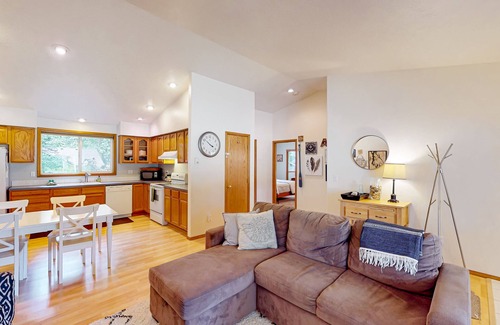 Anderson Island House | Water-view home & bunkhouse with lake access, canoe, kayaks, firepit, & W/D