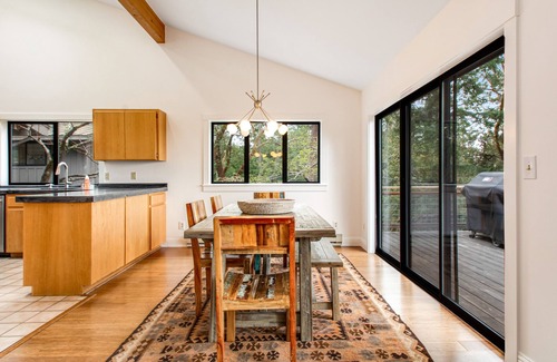Eastsound House | Water view retreat with private hot tub, deck, grill & free WiFi