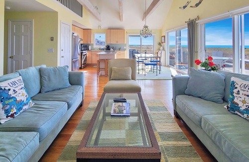 North Truro Cottage | Waterfront 2BD Cottage: RIGHT ON THE BEACH, Water View, Direct Beach/Water Access, Lovely Deck & A/C