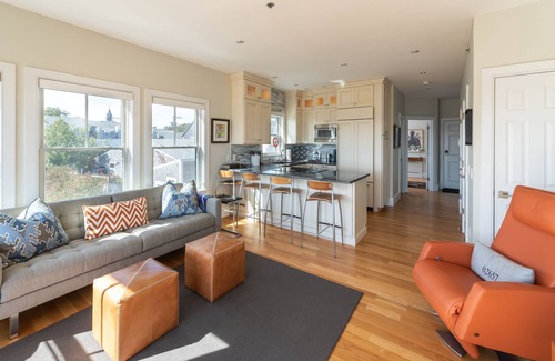 Commercial Street Condo | Waterfront and steps bath + Parking!