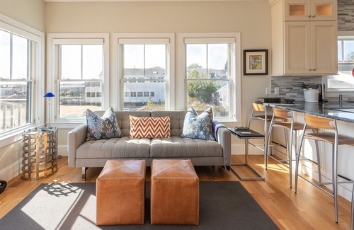 Commercial Street Condo | Waterfront and steps bath + Parking!
