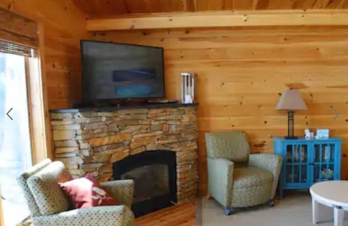 Thompson's Point House | Waterfront cabin with private Sebago Lake Beach
