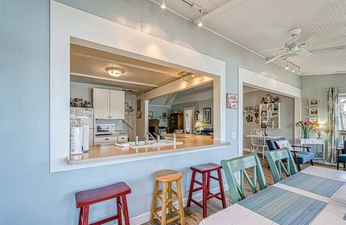 Moneta Cottage | Waterfront lake-view home with dock, fireplace, pool table, kayaks, & firepit